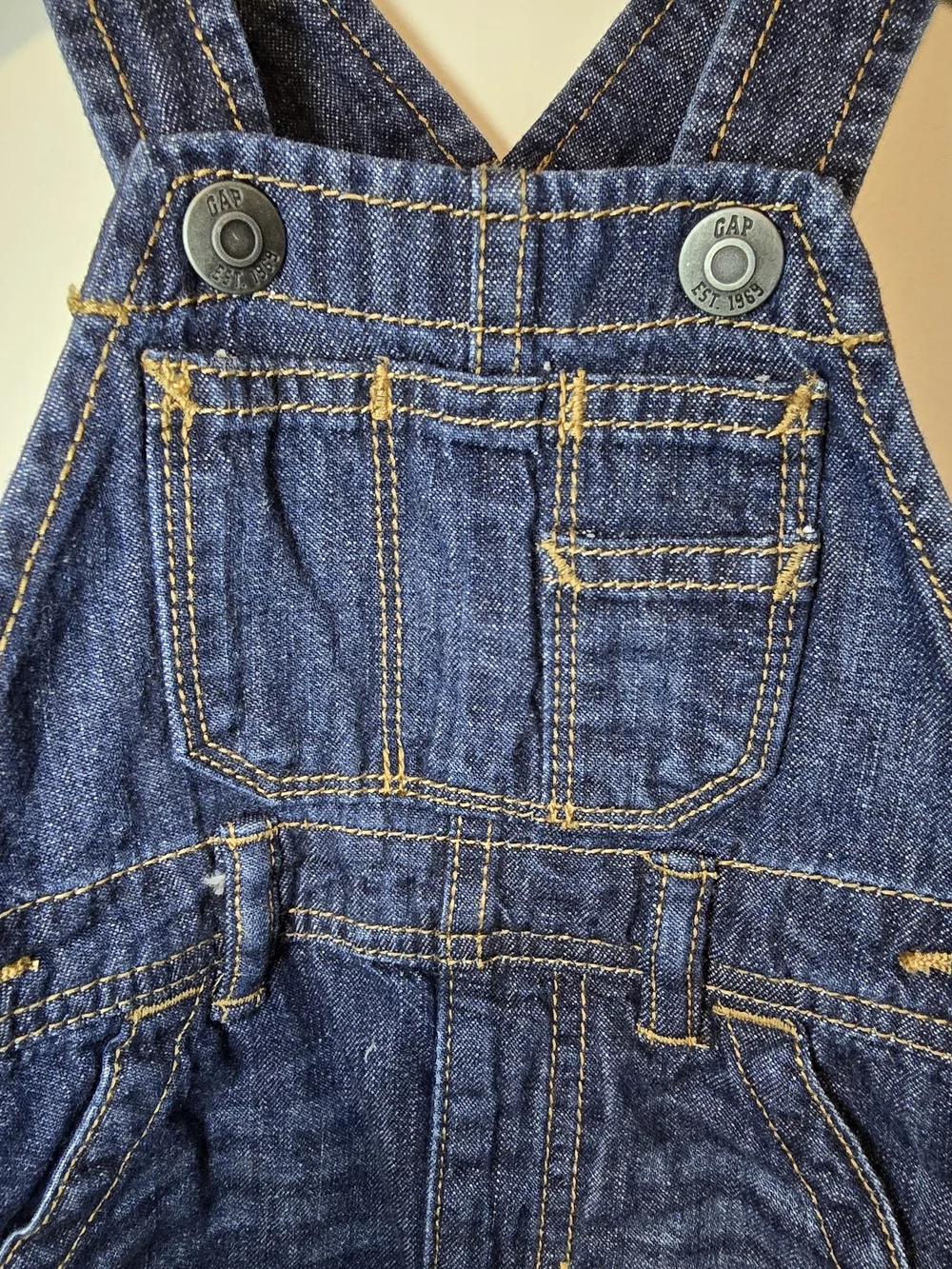 GAP Dark Blue Denim Kids Baby Soft  Overalls